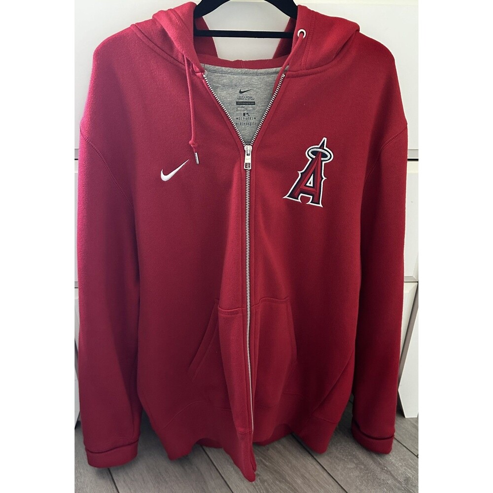 Nike MLB Club Fleece Full Zip Hoodie - Los Angeles Angels Anaheim- Size XL